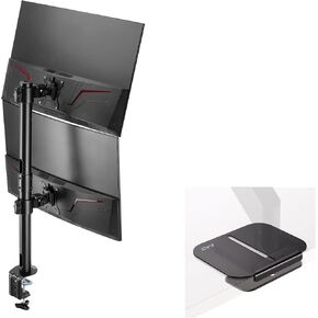 AVLT Dual Stacked Monitor Arm and Reinforcement Plate