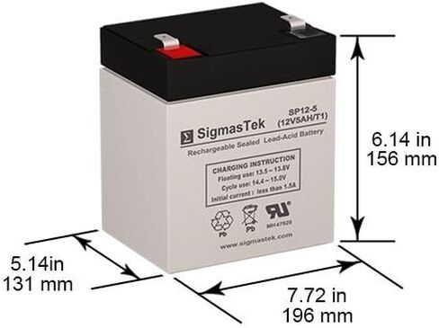 SigmasTek SP12-5 Battery - 12 Volt 5 AH F1 Terminal in Kuwait