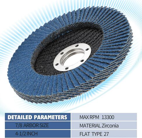 20 Pack Flap Discs 4-1/2 for Angle Grinder, T27 Grinding Wheel, Zirconia Abrasive Grinding Disc, 40/60/80/120 Assorted Grits Angle Grinder Sanding Disc for Grinding, Finishing, Deburring in Saudi Arabia