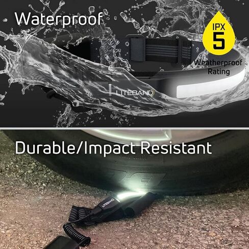 لايت باند فليكس 300 مصباح LED عريض - إضاءة 210 درجة، 300 لومن، تصميم محسن OVLED - بطاريات AAA، قابلة للتعديل، التخييم، الجري، المشي لمسافات طويلة، تناسب القبعات الصلبة، LBF300-AN، ليلة in Saudi Arabia