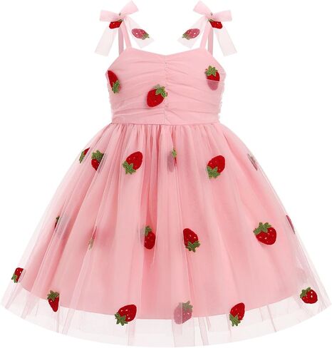 Tutu Dress for Baby Girls, 1/2 Birthday Outfit Girls, Princess 1st Birthday Dresses Toddler Bowknot Sleeveless Smoked Dresses Baby Pageant Spring Summer Dress Photographs Pink Colorful 5-6X in Saudi Arabia