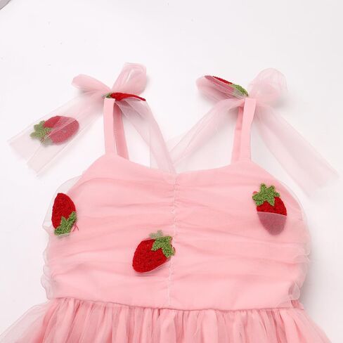 Tutu Dress for Baby Girls, 1/2 Birthday Outfit Girls, Princess 1st Birthday Dresses Toddler Bowknot Sleeveless Smoked Dresses Baby Pageant Spring Summer Dress Photographs Pink Colorful 5-6X in Saudi Arabia