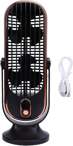 Gonetre Desk Fan Tower Fan USB محمولة Air Air Cooler مروحة رأسية ، 5 سرعات من المعجبين بفرش محرك قائم على الطابق لمطبخ المكتب المنزلي داخلي (أسود) in Kuwait
