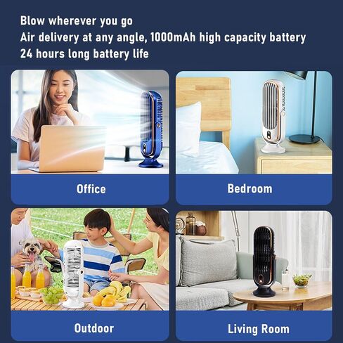 Gonetre Desk Fan Tower Fan USB محمولة Air Air Cooler مروحة رأسية ، 5 سرعات من المعجبين بفرش محرك قائم على الطابق لمطبخ المكتب المنزلي داخلي (أسود) in Kuwait