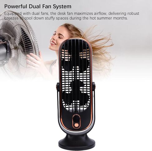 Gonetre Desk Fan Tower Fan USB محمولة Air Air Cooler مروحة رأسية ، 5 سرعات من المعجبين بفرش محرك قائم على الطابق لمطبخ المكتب المنزلي داخلي (أسود) in Kuwait