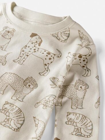 little planet by carter's Unisex Baby Organic Cotton 2-Piece Pajama Sets, Waffle Knit Mauve, 5T in Saudi Arabia