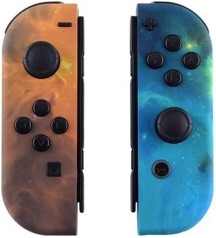 MODDEDZONE Controller compatible with Custom Joy-Con's Soft Touch Finish Unique Design… (Multiple Designs Available) (Brushed Silver) in Saudi Arabia
