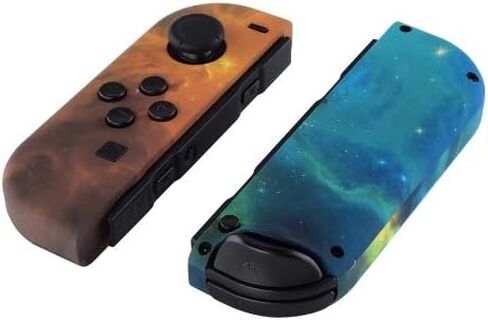 MODDEDZONE Controller compatible with Custom Joy-Con's Soft Touch Finish Unique Design… (Multiple Designs Available) (Brushed Silver) in Saudi Arabia