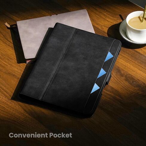 حالة مصنوعة يدويًا لـ iPad Pro 13 Inch M4 2024 A2925 A2926 A3007 مع جيب حامل القلم الرصاص ، وقصة الزوايا المتعددة ، والإغلاق المغناطيسي ، وغطاء واقي من الورقة الجلدية النباتية ، والنوم التلقائي/الاستيقاظ ، والبني in Kuwait