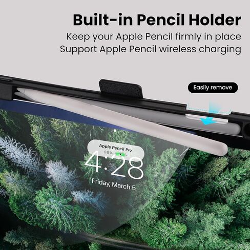 حالة مصنوعة يدويًا لـ iPad Pro 13 Inch M4 2024 A2925 A2926 A3007 مع جيب حامل القلم الرصاص ، وقصة الزوايا المتعددة ، والإغلاق المغناطيسي ، وغطاء واقي من الورقة الجلدية النباتية ، والنوم التلقائي/الاستيقاظ ، والبني in Kuwait