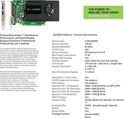 Quadro NVS 310 Dual displayports, with Two DP to HDMI adapters, and Half and Full Size Brackets for Either SFF or Regular Full Size Computer(1 Year Warranty) in Saudi Arabia
