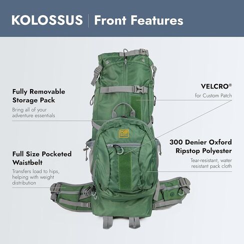 K9 Sport Sack | Kolossus Dog Carrier Backpack for Small and Medium Pets | Front Facing Adjustable Dog Backpack Carrier | Fully Ventilated | Veterinarian Approved (XX-Large, Kolossus - Green) in Kuwait