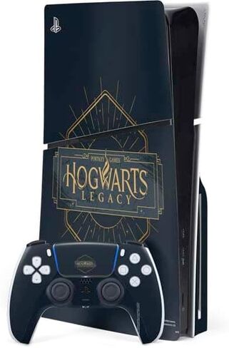 Skinit Decal Gaming Skin Compatible with PS5 Slim Disk Bundle - Officially Licensed Wizarding Worlds Hogwarts Legacy Character Art Design in Saudi Arabia