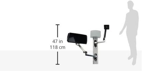Ergotron – LX Wall Mount System – Medium CPU Holder, Polished Aluminum in Saudi Arabia