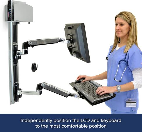Ergotron – LX Wall Mount System – Medium CPU Holder, Polished Aluminum in Saudi Arabia