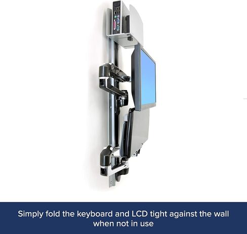 Ergotron – LX Wall Mount System – Medium CPU Holder, Polished Aluminum in Saudi Arabia