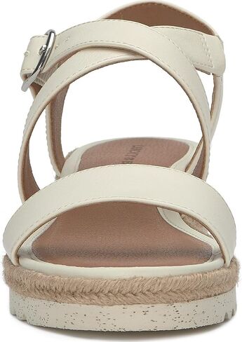 Lucky Brand Women's TRIANNA Wedge Sandal, Pristine, 6.5 in Saudi Arabia