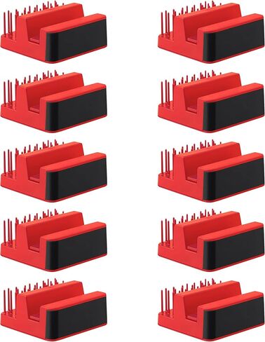 Promos خصم Custom Light Logo Logo Stands مجموعة من 10 ، حزمة كبيرة مخصصة - ملحق للهاتف الذكي الأساسي ، مثالي للمكتب والمنزل - الأسود in Saudi Arabia
