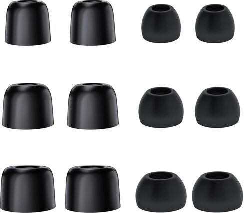 6 Pairs/ 12PCS KBEAR FT01 Earbuds Eartips, KZ ZS10 PRO Replacement Memory Foam and Silicone Ear Bud Tips Combo Set for KZ ZST/ZS10 PRO X/ZS12 PRO X/ AS24/ZSN PRO X/ZS10 PRO 2 Wired Headphones in Kuwait