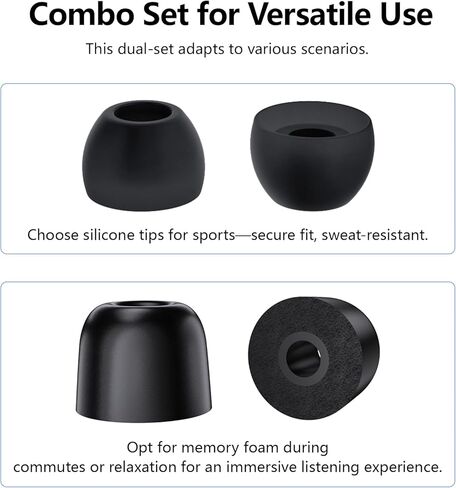 6 Pairs/ 12PCS KBEAR FT01 Earbuds Eartips, KZ ZS10 PRO Replacement Memory Foam and Silicone Ear Bud Tips Combo Set for KZ ZST/ZS10 PRO X/ZS12 PRO X/ AS24/ZSN PRO X/ZS10 PRO 2 Wired Headphones in Kuwait