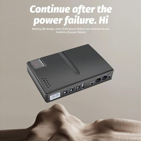 Yunir UPS Battern Backup ، 15V 24V POE 5V 9V 12V إمدادات الطاقة غير المنقطعة ، USB 18W الإخراج الاحتياطي ، مزود طاقة البطارية ، متعددة لمودم التوجيه البصري (توصيل الولايات المتحدة) in Kuwait