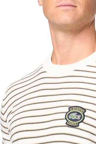 Lacoste Men's Long Sleeve Classic Fit Stripe Sweater in Saudi Arabia