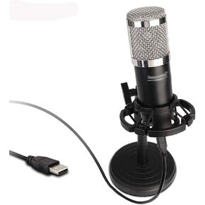 Microphone USB Condenser Microphone for Computer Gaming Microphone Recording Microphone with Stand Shock Mount