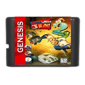 Earthworm Jim 2 16bit Retro Game خرطوشة لـ Sega Genesis Megadrive Video Sames