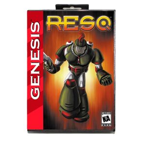 بطاقة لعبة RESQ MD مع مربع US مخصص لـ 16 بت Sega Megadrive Genesis Console
