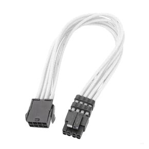 B2RC CPU 8pin إلى 8pin 4+4Pin Cable Cable CPU 8Pins Supply Supply Cord 18AWG DANENT (WHITE)