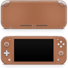 ZOOMHITSKINS Switch Lite Accessories, Compatible for Switch Lite Skin, Plain Solid One Color Coffee Brown, 3M Vinyl, Durable & Fit, Easy to Install, Made in The USA