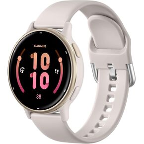 20mm Silicone Band Compatible with Garmin Vivoactive 6/Vivoactive 5/ Vivoactive 3 Watch Bands/Venu/Venu 2 Plus/Venu Sq for Women Men, Soft Sport Replacement Strap for Forerunner 645/245