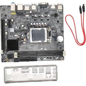GOWENIC H61 PC Motherboard for LGA1155 i7/i5/i3, Channel DDR3, HD Video Output, Multi Phase Power Supply, M ATX Motherboard for Desktop PC, Support 16GB Memory