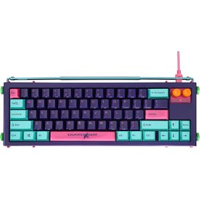 Shurikey 65% Wireless Mechanical Keyboard, Wired Gaming Keyboard, White LED Backlit (Varmilo EC V2 Rose Switch) for Windows Mac OS Android - Hanzo 003