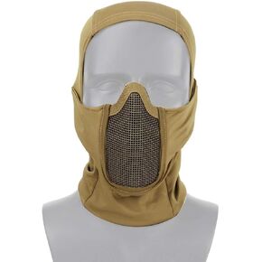 AOUTACC Balaclava Airsoft Mesh Mask, Ninja Style Full Face Protection Hood for Cs War Game, BB Gun,Hunting,Paintball