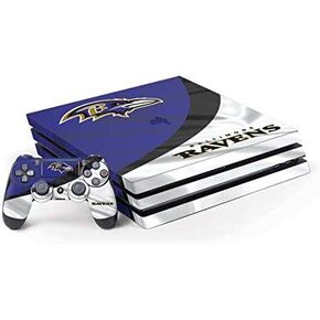 Skinit Decal Gaming Skin Compatible with PS4 Pro Console and Controller Bundle - Officially Licensed NFL Baltimore Ravens Design