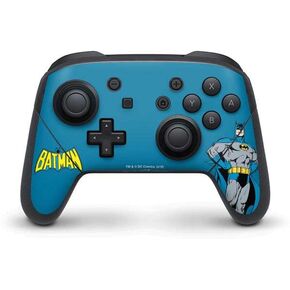 Skinit Decal Gaming Skin Compatible with Nintendo Switch Pro Controller - Officially Licensed DC Comics Batman Vintage Pose Collage Art Design