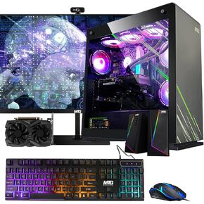 Aurora Max Gaming Tower PC- Intel Core i5 12th Gen, RTX 3060 12GB 192 Bits, 32GB RGB Ram, 256GB Nvme, 2TB HDD, 27 Inch 165HZ Monitor, RGB Keyboard Mouse, Speaker, Liquid Cooling, Webcam, Win 11