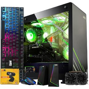 Aurora Max Gaming Tower PC- Intel Core I5 ​​12th Gen ، RTX 3060 12GB 192 بت ، 32 جيجابايت RGB RAM ، 256GB NVME ، 2TB HDD ، 27 بوصة 165Hz Monitor ، RGB Keyboard Mouse ، رئيس ، التبريد السائل ، CCAM ، الفوز 11 in Kuwait