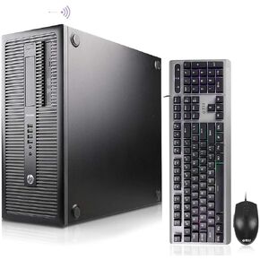 HP i7 ProDesk 600 G1 Tower 32GB Ram 1TB SSD Built in WiFi Desktop PC BT HDMI VGA USB DP DVDRW Win10 Pro Dual Monitor Supported New TJJ Wired Keyboard Mouse + TJJ Mouse Pad (Renewed)