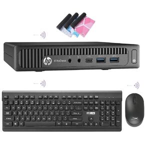 HP EliteDesk 800 G2 Tiny Desktop Computers Mini PC,i5 Micro 32GB Ram 1TB SSD,AX210 Built-in WiFi,Dual Monitor Support,HDMI,VGA,DP,Win10 Pro,Wireless K&M Brand TJJ Mouse Pad (Renewed)