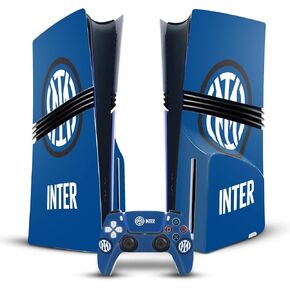 Head Case Designs Officially Licensed Inter Milan Logo Badge Vinyl Sticker Gaming Skin Decal Cover Compatible With Sony PlayStation 5 PS5 Pro Disc Edition Console & DualSense Controller