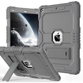OKP Case for iPad 9th/ 8th/ 7th Generation (2021/2020/2019), Heavy Duty 10.2 inch iPad Shockproof Rugged Protective Cover with Built-in Stand, Hard iPad 9 8 7 Gen Cases for Kids Girls Boys, Black