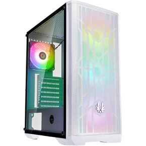 BitFenix Nova Mesh SE 4ARGB High Airflow PC Gaming Case Premium White-GPU Support 357mm- AIO Support 360mm-6+6 Controller (LED/PWM System)