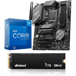 Micro Center 3 in 1 Combo: Intel Core i7-12700KF Processor+ MSI B760 Gaming Plus WiFi Motherboard+ Inland QN460 1TB NVMe SSD