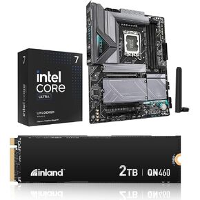 Micro Center 3 in 1 حزمة: Intel Core Ultra7 265kf معالج W/Gigabyte Z890 Eagle Wifi7 Motherboard و QN460 2TB NVME SSD