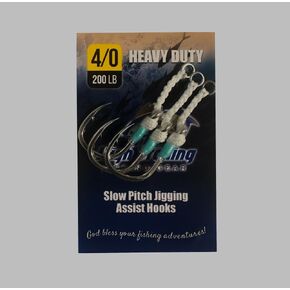 Slow Pitch Jigging Hooks 200Lb