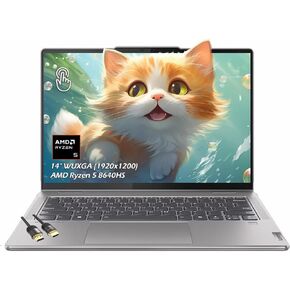 Lenovo Yoga 7 2-in-1 14" 2K Laptop, (14" WUXGA Touchscreen 60Hz IPS, AMD Ryzen 5 8640HS 6-Core, 8GB RAM, 2TB SSD) Backlit KB, Fingerprint, WiFi6, Webcam, Win11, Artic Grey, w/HDMI Cable, W/GaLiMu