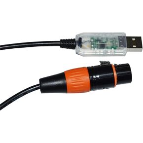 RS485 DMX512 إلى USB 3PIN 3P DMX 512 XLR CONTERTER CABLER لوحدة تحكم Freestyler Kable (1.8 متر ، اللون E)