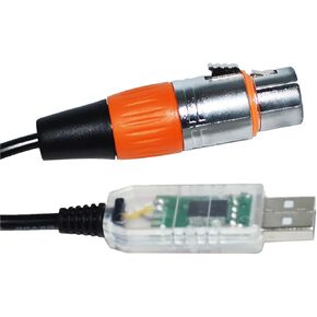 RS485 DMX512 to USB XLR 3PIN 3P DMX Female Controller KABLE(1m,Color A)